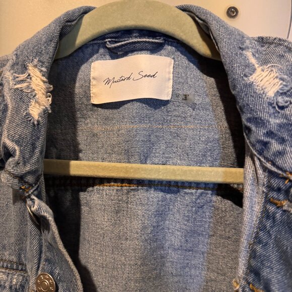 Upcycle Beatles Distressed Jean Jacket - Picture 2 of 3